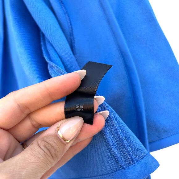 St. John Open Front Santana Knit Blazer Jacket Electric Blue Collared 0 Cobalt - Picture 8 of 8